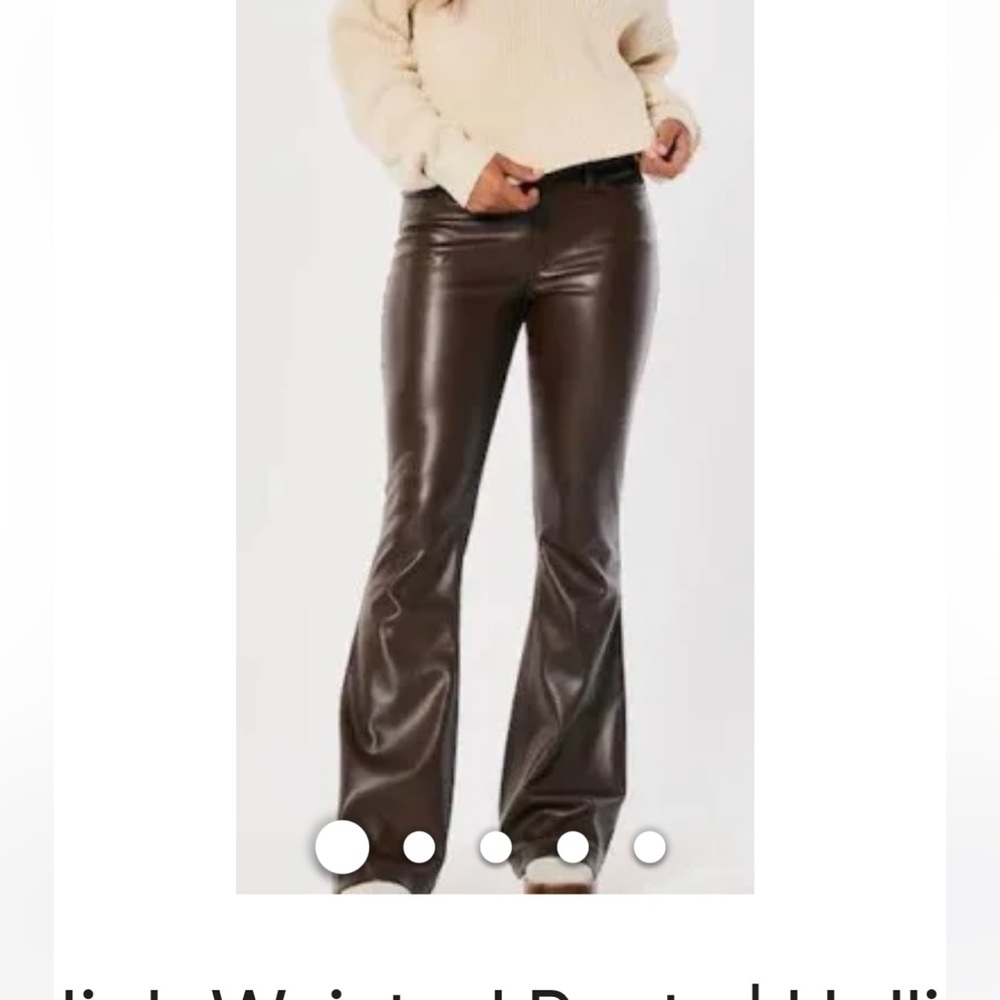 High waisted leather pants Hollister